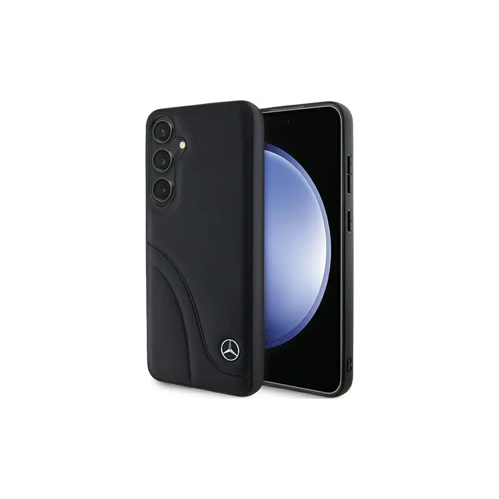 Etui Mercedes MEHCS24S23RBCSK Samsung Galaxy S24 hardcase Leather Curved Stitches czarny/black
