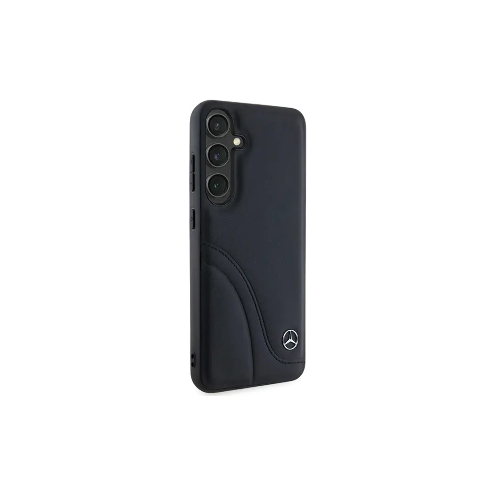 Etui Mercedes MEHCS24S23RBCSK Samsung Galaxy S24 hardcase Leather Curved Stitches czarny/black