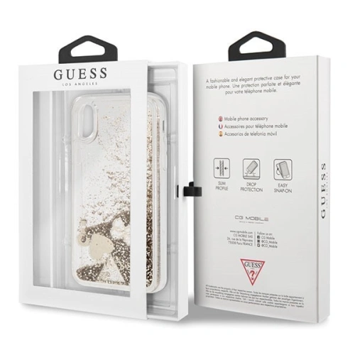 Kup Etui Guess GUHCPXGLHFLGO Apple iPhone X/XS zlaté/hard case Glitter Hearts - GUE315GLD - {ean13} - Sklep Home Screen