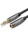 Prelungitor audio AUX UGREEN cablu jack 3,5 mm, 1m (gri)