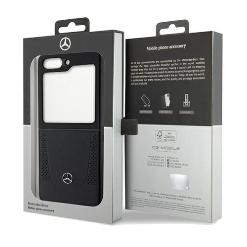 Buy Mercedes MEHCZF5ARMBK Samsung Galaxy Z Flip5 hardcase Leather Urban black - MRS202 - {ean13} - Home Screen Store Europe