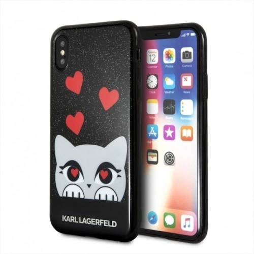 Kup Karl Lagerfeld KLHCPXVDCBK tvrdý obal pro iPhone X černý Valentine - KLD227BLK - {ean13} - Sklep Home Screen