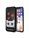 Karl Lagerfeld KLHCPXVDCBK iPhone X Hartschalenkoffer schwarz Valentine