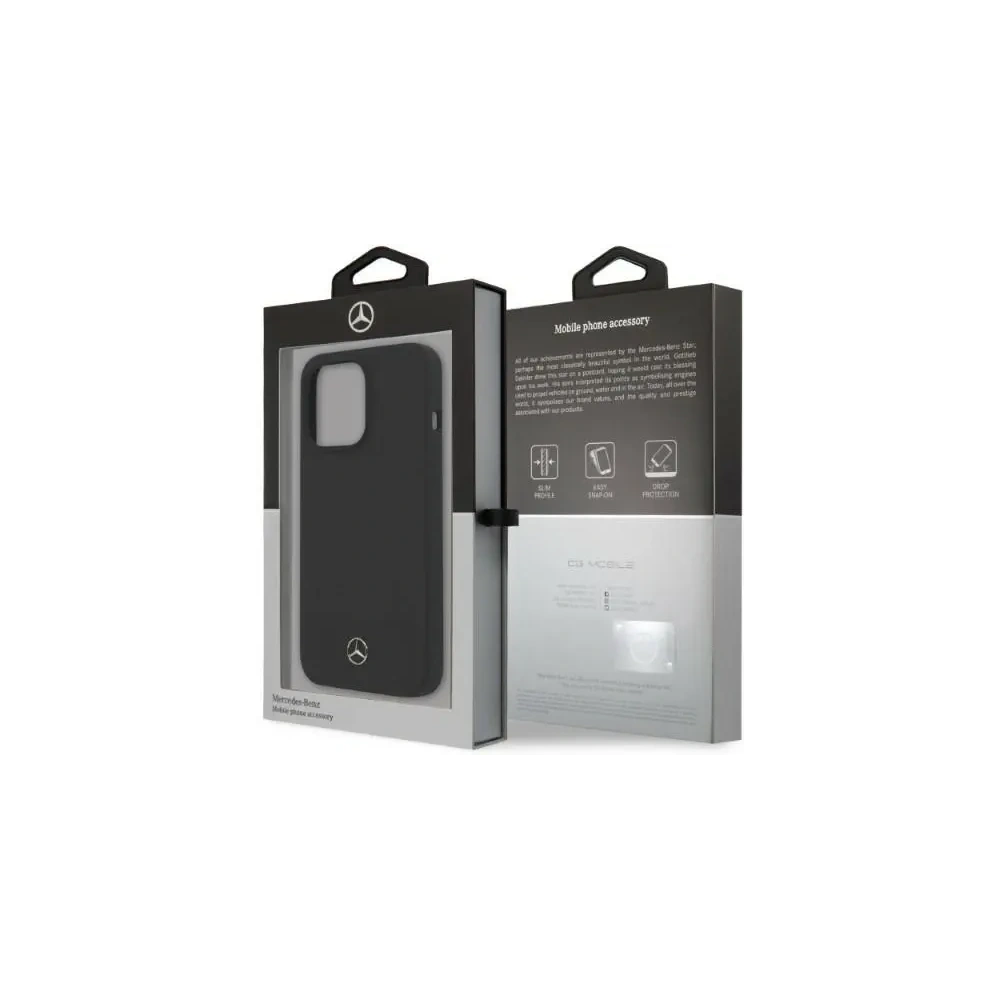 Etui Mercedes MEHMP13LSILBK Apple iPhone 13 / 13 Pro hardcase Silicone Magsafe czarny/black