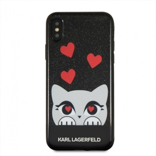 Buy Karl Lagerfeld KLHCPXVDCBK iPhone X hard case black Valentine - KLD227BLK - {ean13} - Home Screen Store Europe