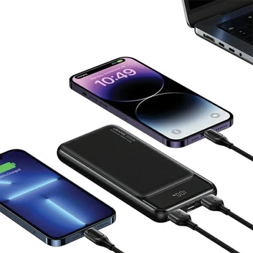 Kup Powerbank USAMS XY Series 10000mAh 10W MicroUSB, 2xUSB-A, USB-C czarny/black - USA1193 - {ean13} - Sklep Home Screen