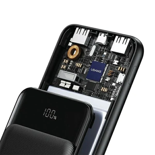 Kup Baterie externă USAMS XY Series 10000mAh 10W MicroUSB, 2xUSB-A, USB-C neagră - USA1193 - {ean13} - Sklep Home Screen