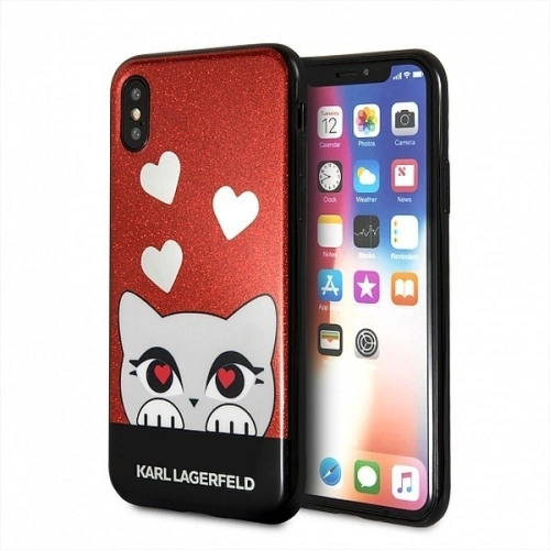 Kup Karl Lagerfeld KLHCPXVDCRE iPhone X kemény tok piros Valentin - KLD228RED - {ean13} - Sklep Home Screen