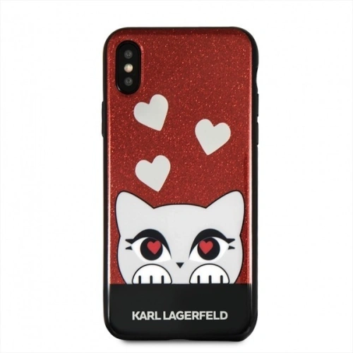 Kup Karl Lagerfeld KLHCPXVDCRE iPhone X kemény tok piros Valentin - KLD228RED - {ean13} - Sklep Home Screen
