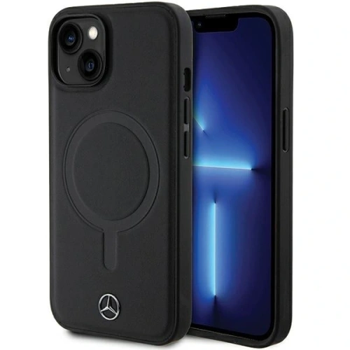 Kup Mercedes MEHMP14S23RCMK Apple iPhone 13 / 14 / 15 Hardcase Smooth Leather MagSafe schwarz - MRS211 - {ean13} - Sklep Home Screen