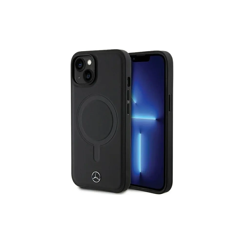Etui Mercedes MEHMP14S23RCMK Apple iPhone 13 / 14 / 15 hardcase Smooth Leather MagSafe czarny/black