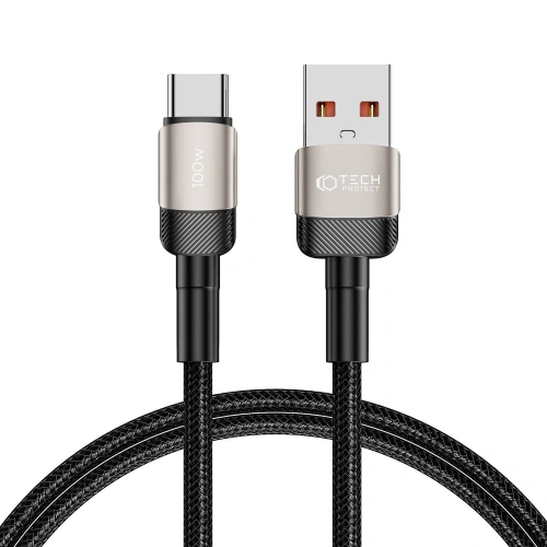 Kup [OUTLET] Cablu Tech-Protect Ultraboost Evo USB-A / USB-C 100W 5A 100cm Titanium - OT-754 - {ean13} - Sklep Home Screen