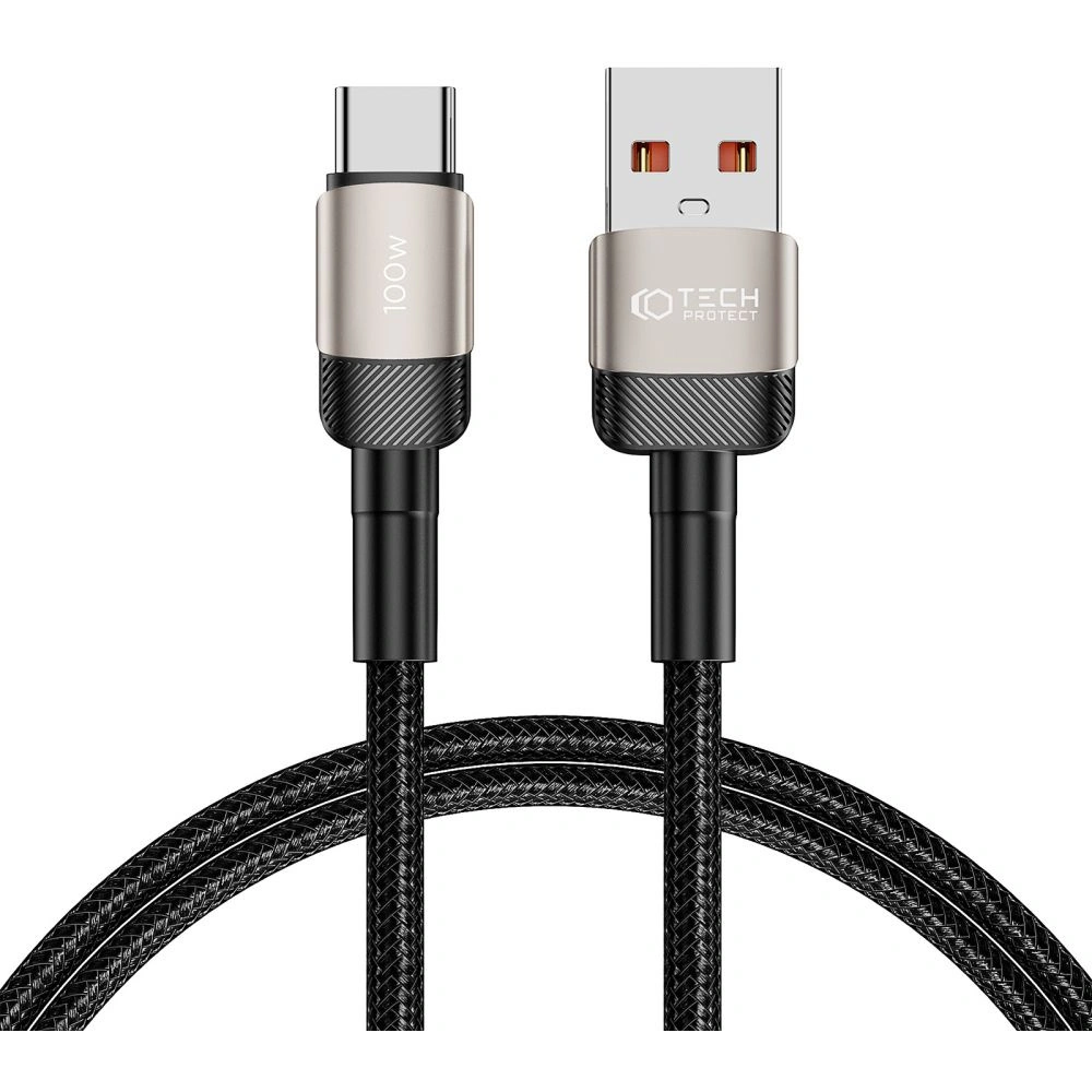 [OUTLET] Kabel Tech-Protect Ultraboost Evo USB-A / USB-C 100W 5A 100cm Titanium