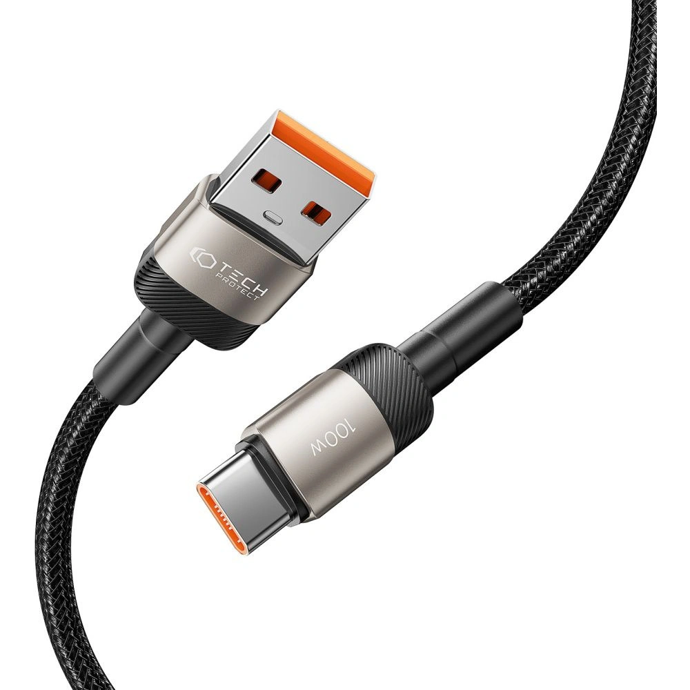 [OUTLET] Kabel Tech-Protect Ultraboost Evo USB-A / USB-C 100W 5A 100cm Titanium