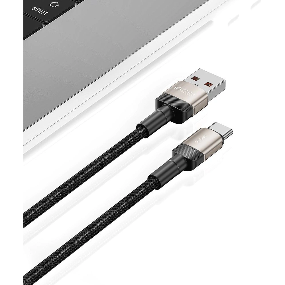 [OUTLET] Kabel Tech-Protect Ultraboost Evo USB-A / USB-C 100W 5A 100cm Titanium