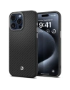 Buy [OUTLET] Case Spigen Enzo Aramid Mag MagSafe Apple iPhone 15 Pro Max Matte Black - OT-762 - {ean13} - Home Screen Store Europe
