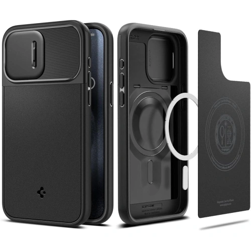 Kup [OUTLET] Etui Spigen Optik Armor Mag MagSafe Apple iPhone 15 Pro Black - OT-763 - {ean13} - Sklep Home Screen