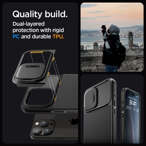 Kup [OUTLET] Etui Spigen Optik Armor Mag MagSafe Apple iPhone 15 Pro Black - OT-763 - {ean13} - Sklep Home Screen