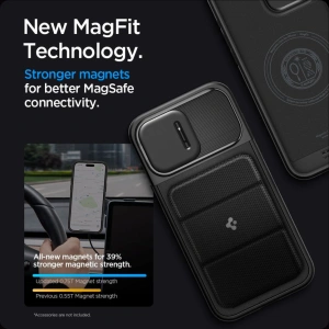 [OUTLET] Etui Spigen Optik Armor Mag MagSafe Apple iPhone 15 Pro Černá