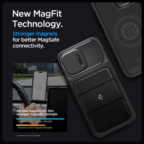 Kup [OUTLET] Etui Spigen Optik Armor Mag MagSafe Apple iPhone 15 Pro Black - OT-763 - {ean13} - Sklep Home Screen