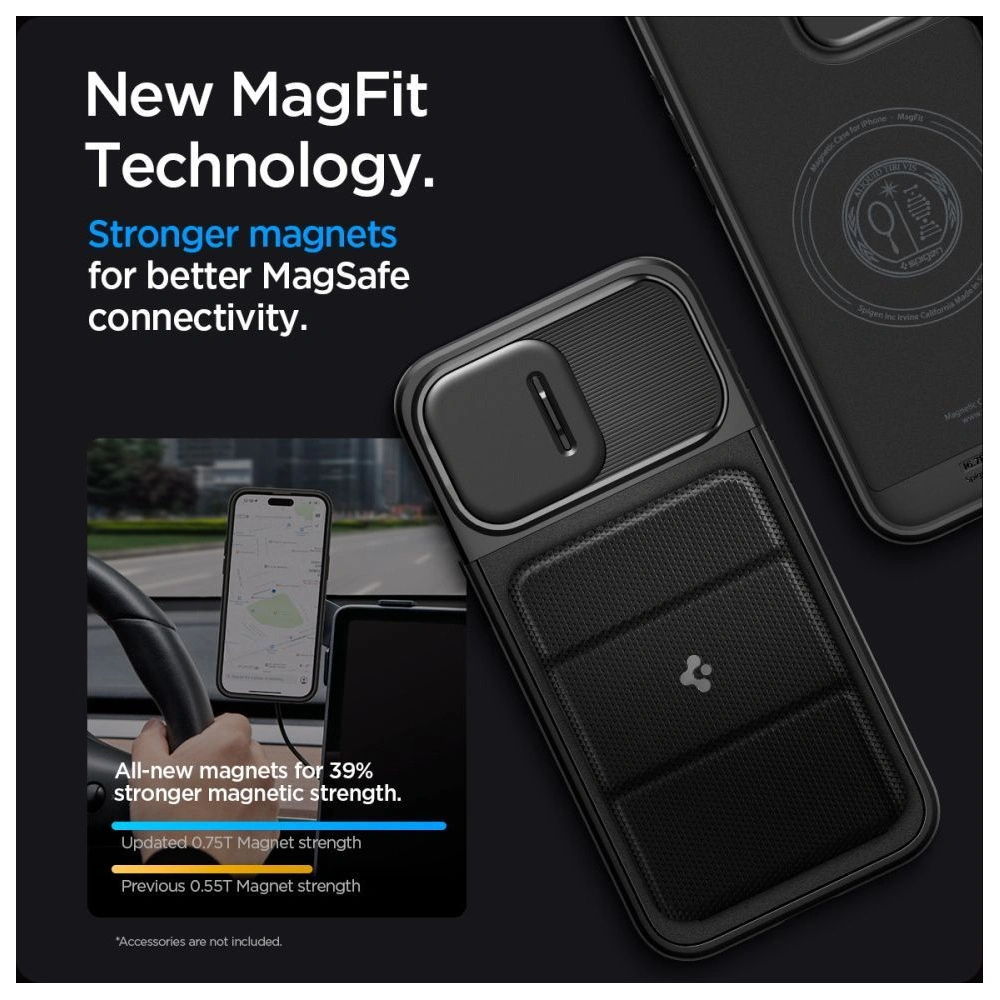 [OUTLET] Etui Spigen Optik Armor Mag MagSafe Apple iPhone 15 Pro Black