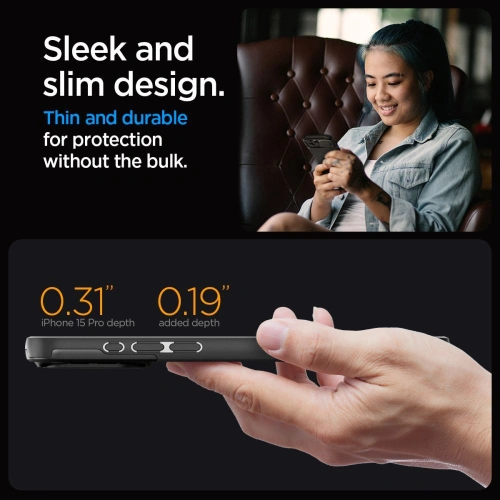 Kup [OUTLET] Etui Spigen Optik Armor Mag MagSafe Apple iPhone 15 Pro Black - OT-763 - {ean13} - Sklep Home Screen