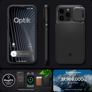 Kup [OUTLET] Etui Spigen Optik Armor Mag MagSafe Apple iPhone 15 Pro Black - OT-763 - {ean13} - Sklep Home Screen