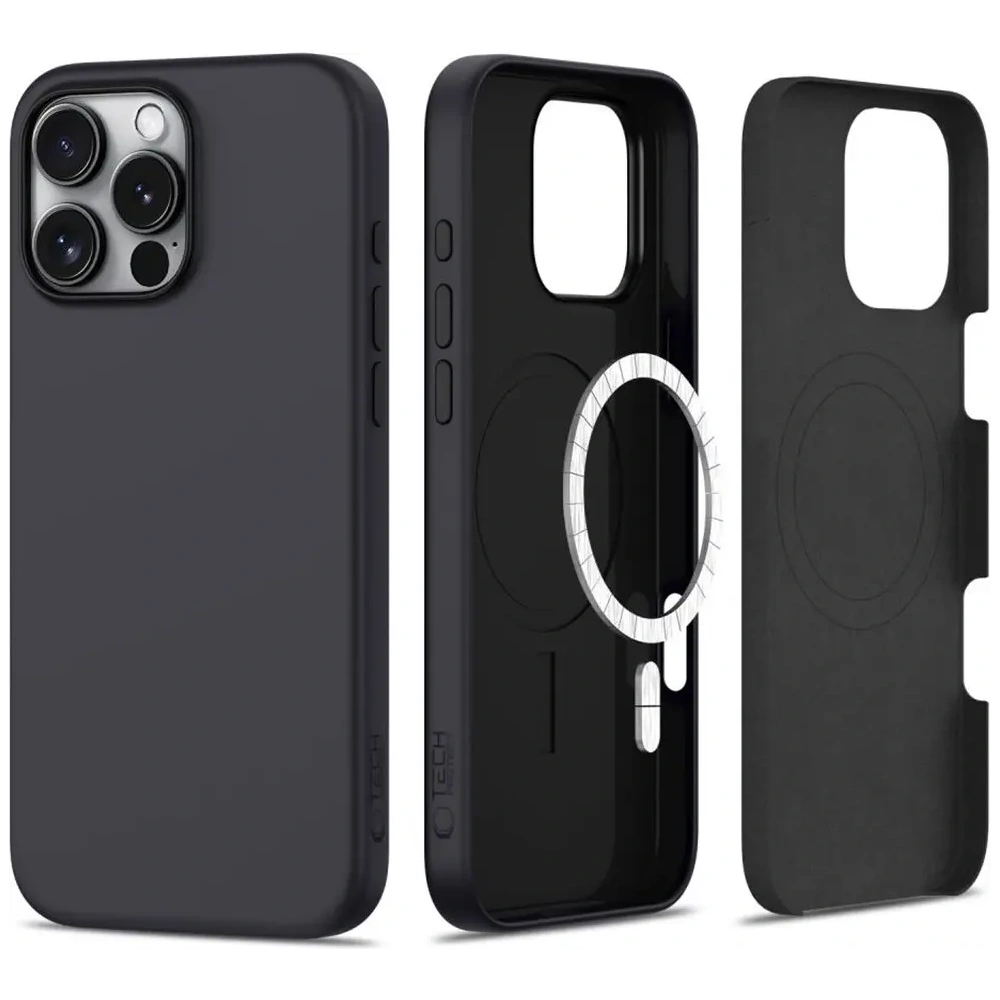 Etui Tech-Protect Silicone MagSafe Apple iPhone 16 Pro Matte Black