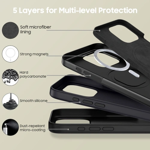 Buy Tech-Protect Silicone MagSafe Apple iPhone 16 Pro Max Matte Black - THP3434 - {ean13} - Home Screen Store Europe