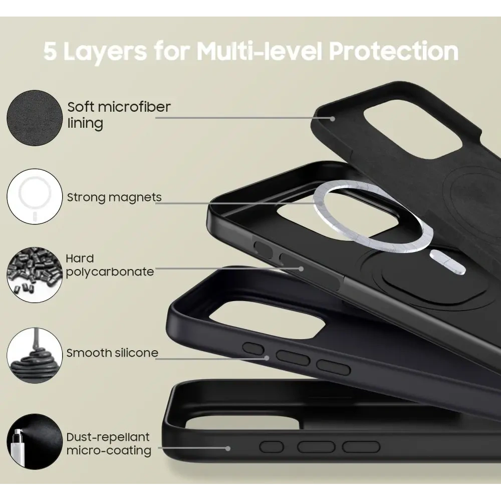 Etui Tech-Protect Silicone MagSafe Apple iPhone 16 Pro Max Matte Black