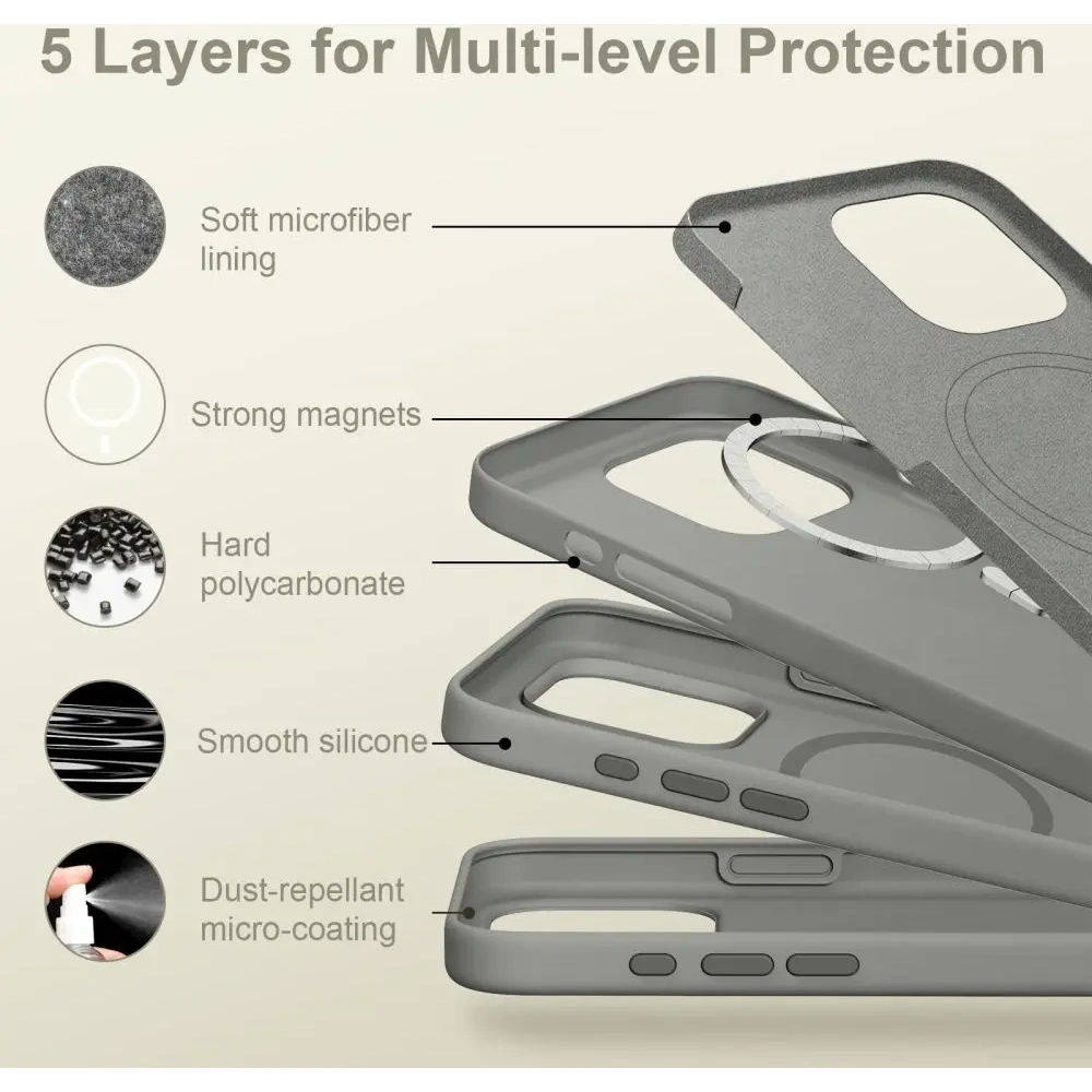 Etui Tech-Protect Silicone MagSafe Apple iPhone 16 Pro Max Matte Clay