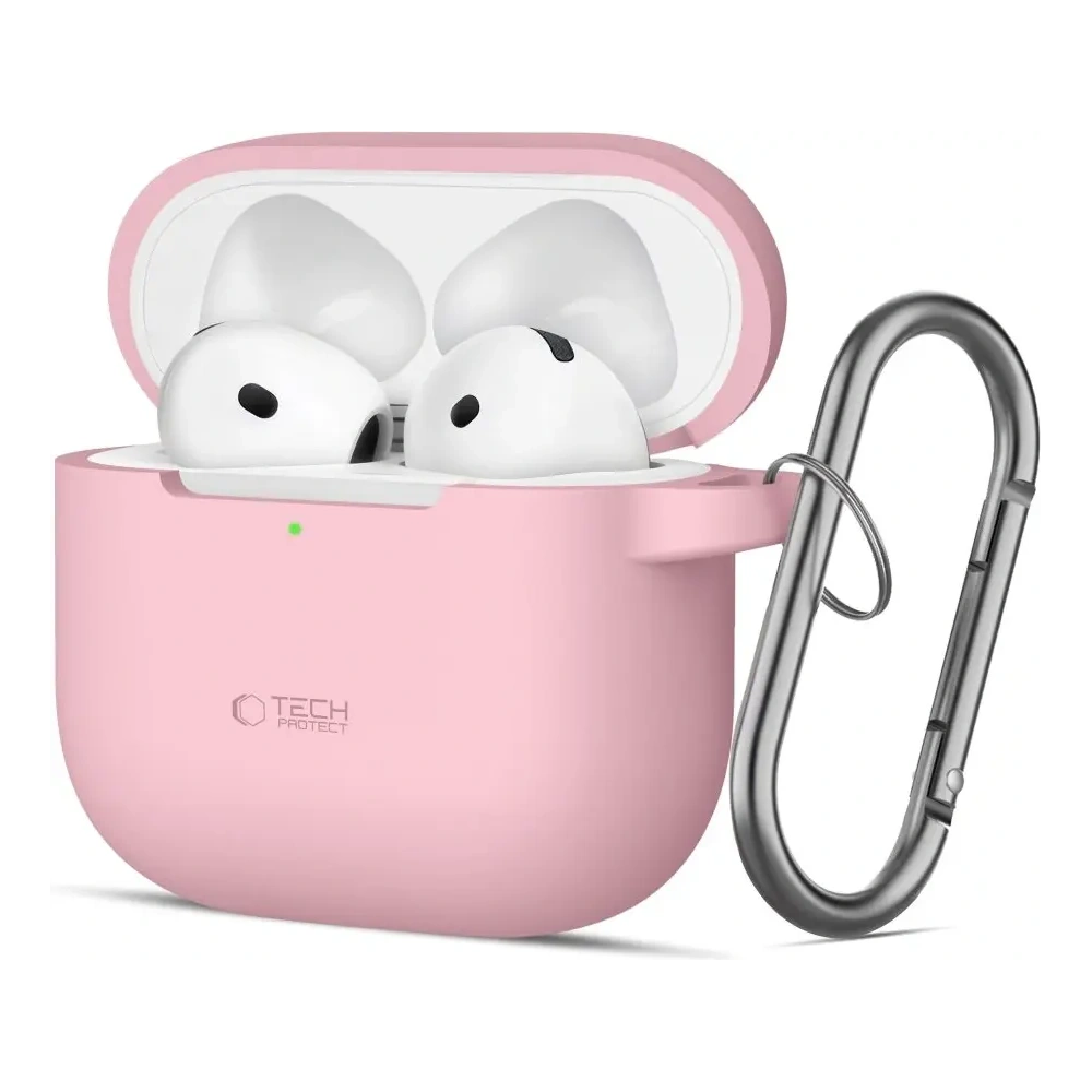 Etui Tech-Protect Silicone Hook Apple Airpods 4 Dusty Pink