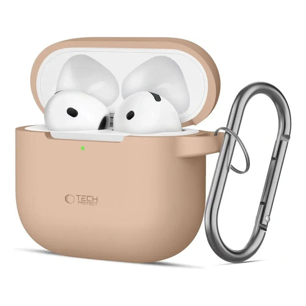 Etui Tech-Protect Silicone Hook Apple Airpods 4 Caffe Latte