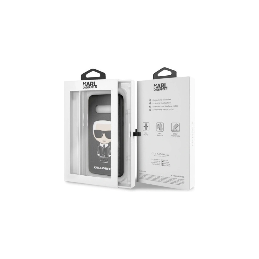 Karl Lagerfeld KLHCS10LIKPUBK S10e G970 hardcase czarny/black Iconic Karl Embossed