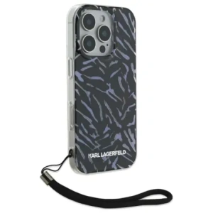 Buy Karl Lagerfeld KLHCP16LHZBPKCCU Apple iPhone 16 Pro Zebra With Cord purple - KLD21787 - {ean13} - Home Screen Store Europe
