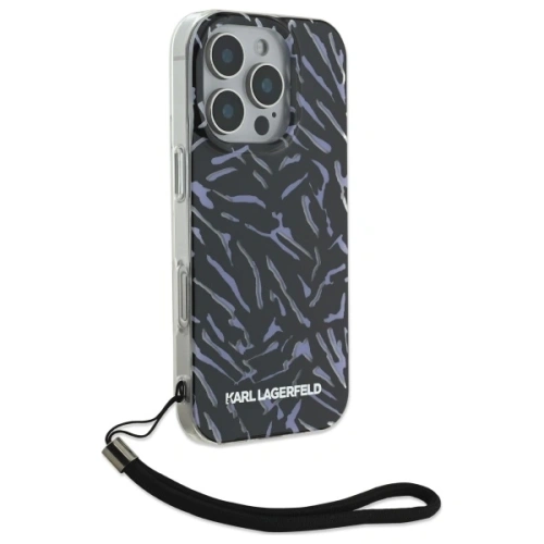 Buy Karl Lagerfeld KLHCP16LHZBPKCCU Apple iPhone 16 Pro Zebra With Cord purple - KLD21787 - {ean13} - Home Screen Store Europe