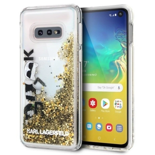 Kup Karl Lagerfeld KLHCS10LROGO S10e G970 negru-aurie/black & gold hard case Glitter - KLD236BLKGLD - {ean13} - Sklep Home Screen