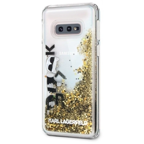 Buy Karl Lagerfeld KLHCS10LROGO S10e G970 black & gold hard case Glitter - KLD236BLKGLD - {ean13} - Home Screen Store Europe