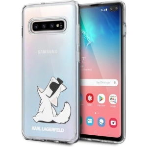 Karl Lagerfeld KLHCS10PCFNRC S10 Plus G975 keménytok átlátszó Choupette Fun