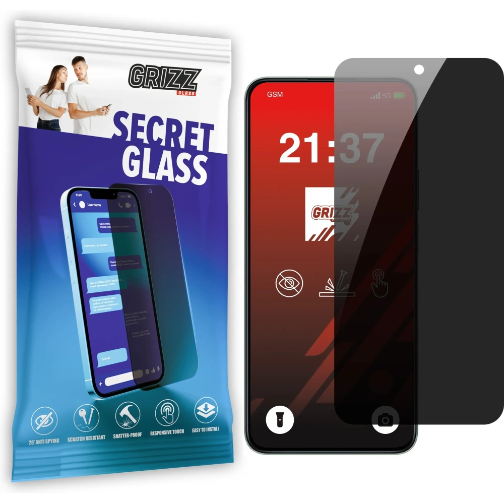 Matowe szkło prywatyzujące GrizzGlass SecretGlass do Honor X7c 5G
