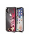Etui Guess GUHCPXGLHFLRA Apple iPhone X/XS málna kemény tok Csillogó Szívek