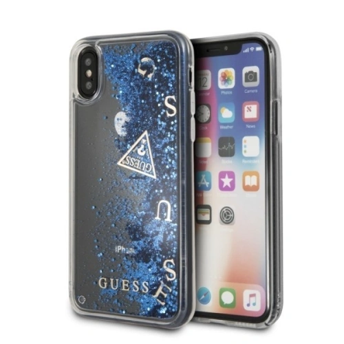 Kup Etui Guess GUHCPXGLUFLBL Apple iPhone X lila/ibolya kemény tok Csillogó folyadék - GUE318PRP - {ean13} - Sklep Home Screen