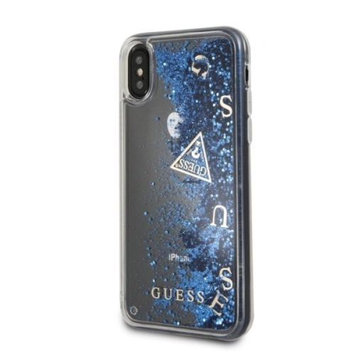 Kup Etui Guess GUHCPXGLUFLBL Apple iPhone X lila/ibolya kemény tok Csillogó folyadék - GUE318PRP - {ean13} - Sklep Home Screen