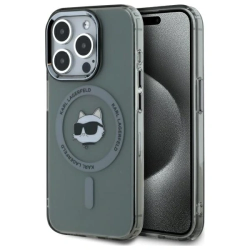 Kup Karl Lagerfeld KLHMP15LHLSCHK Apple iPhone 15 Pro Hardcase IML Metall Choupette Kopf MagSafe schwarz - KLD21788 - {ean13} - Sklep Home Screen