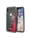 Etui Guess GUHCPXGLUFLRA Apple iPhone X raspberry hard case Glitter Liquid