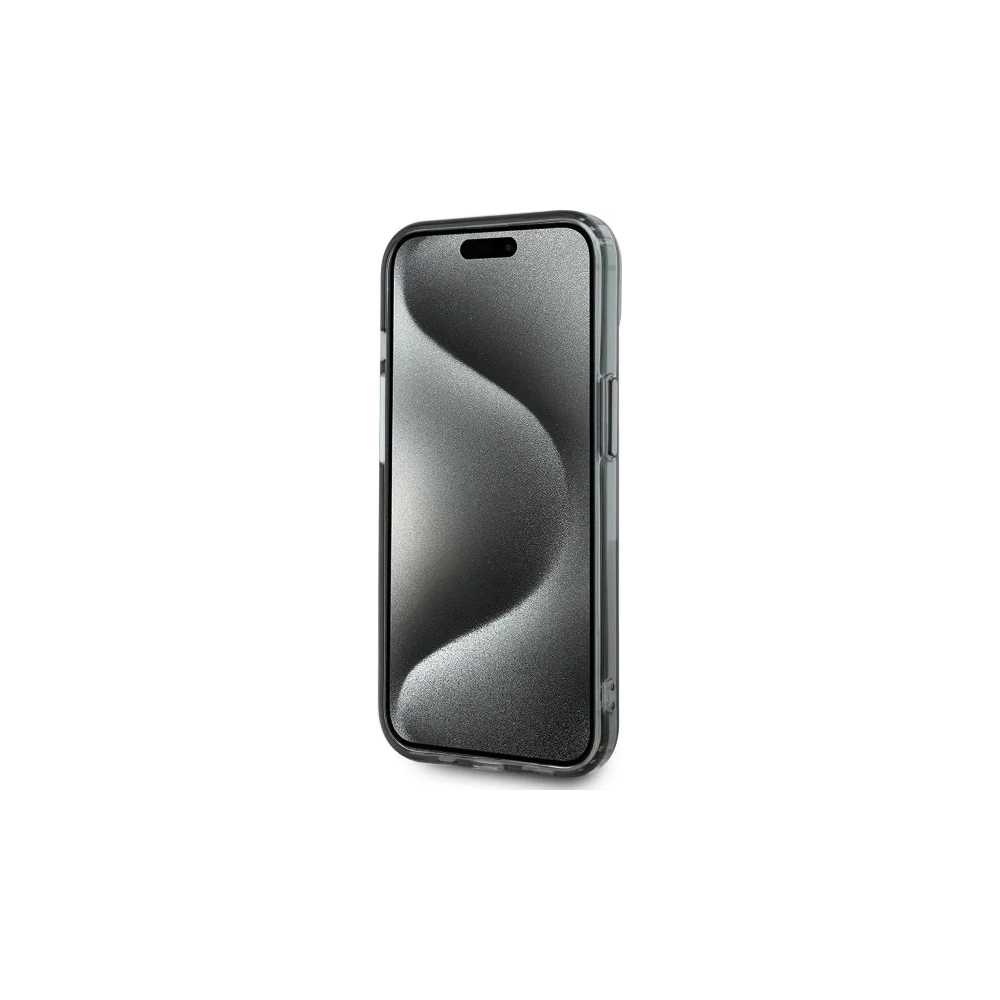 Etui Karl Lagerfeld KLHMP15SHLSCHK Apple iPhone 15 hardcase IML Metal Choupette Head MagSafe czarny/black