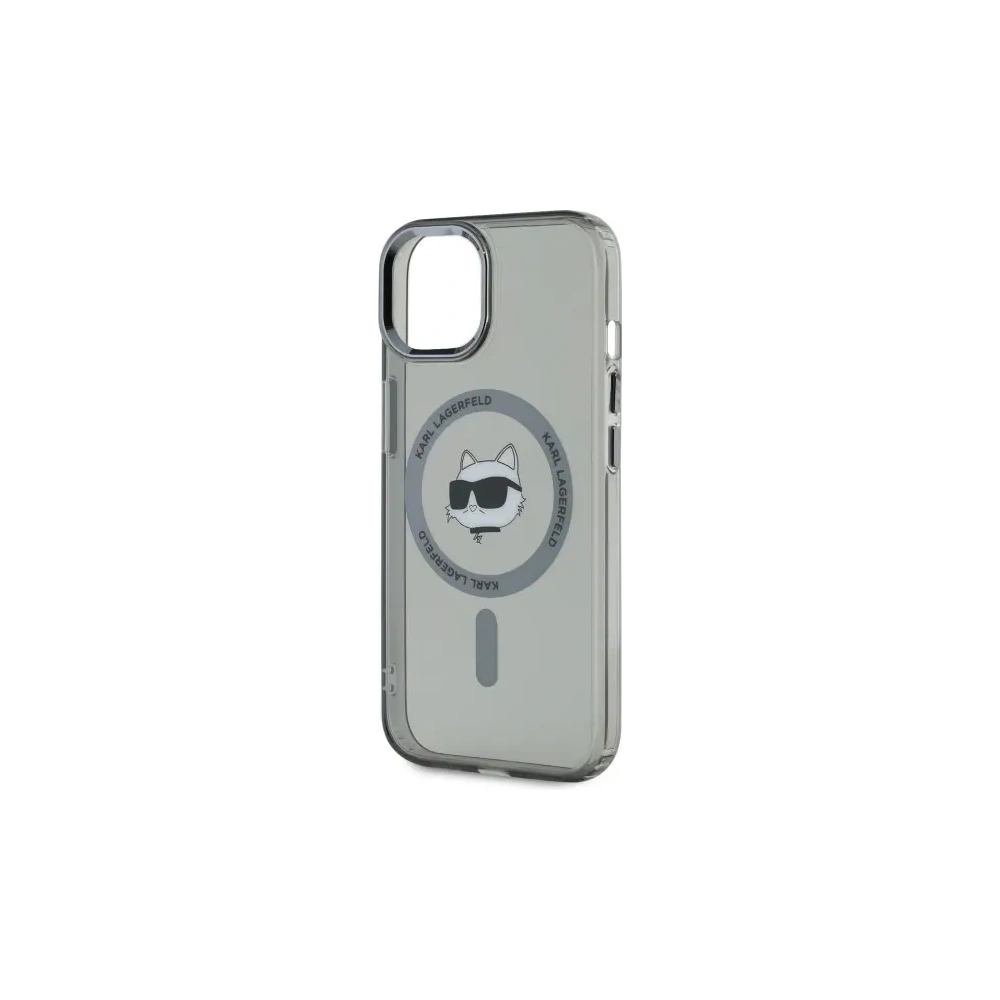 Etui Karl Lagerfeld KLHMP15SHLSCHK Apple iPhone 15 hardcase IML Metal Choupette Head MagSafe czarny/black