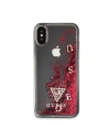 Kup Etui Guess GUHCPXGLUFLRA Apple iPhone X raspberry hard case Glitter Liquid - GUE320 - {ean13} - Sklep Home Screen