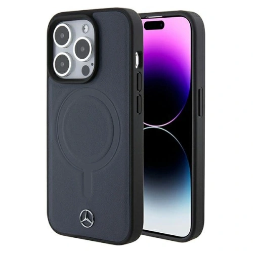 Kup Etui Mercedes MEHMP15L23RCMV Apple iPhone 15 Pro hardcase Smooth Leather MagSafe granatowy/navy - MRS220 - {ean13} - Sklep Home Screen