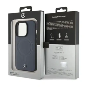 Etui Mercedes MEHMP15L23RCMV Apple iPhone 15 Pro hardcase Smooth Leather MagSafe granatowy/navy